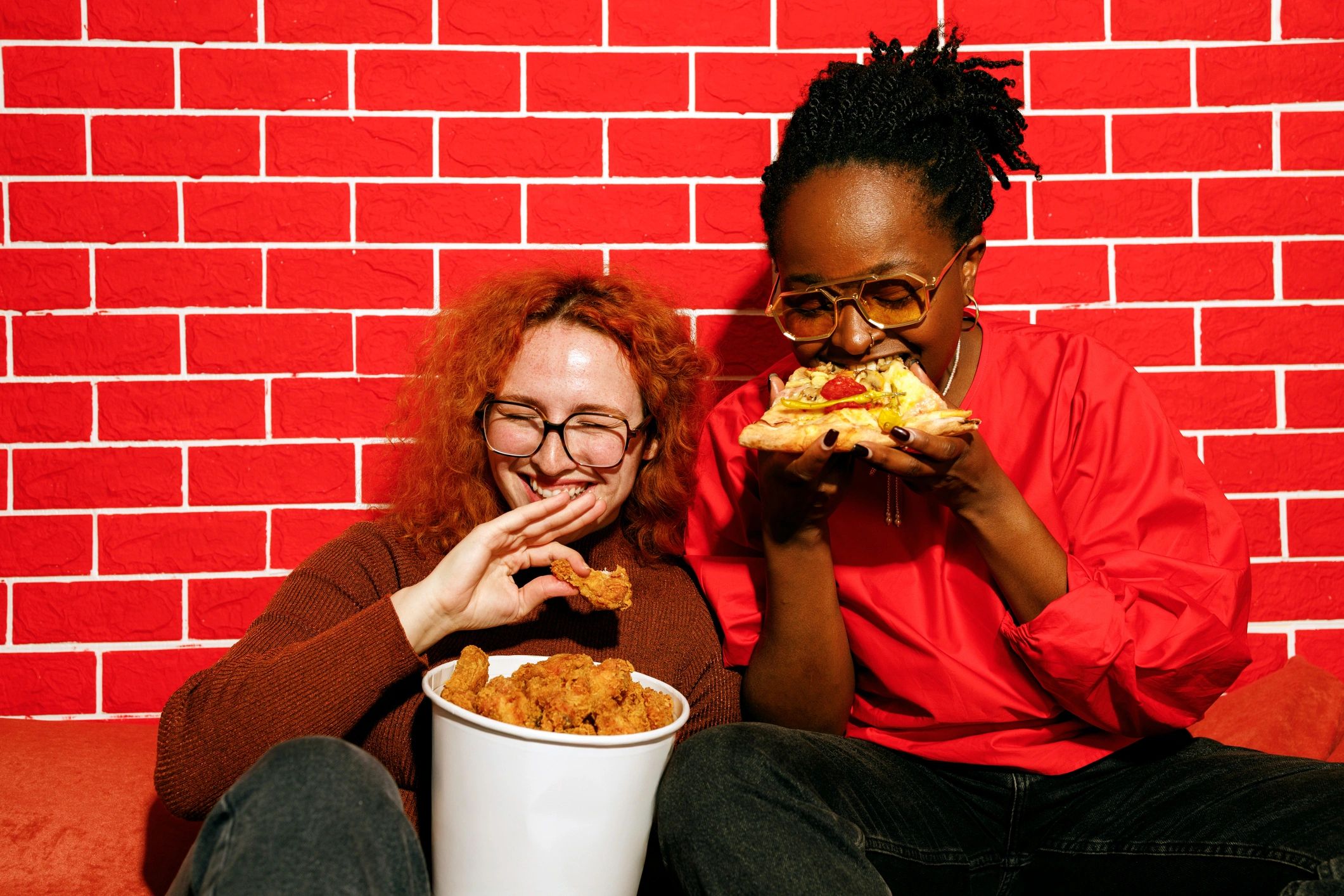 crispy chicken bucket with fries
